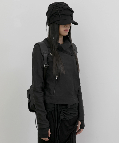 FLAREUP（フレアアップ）の「Asymmetrical Biker Jacket (FL-047_Black 