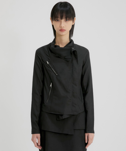 FLAREUP（フレアアップ）の「Asymmetrical Biker Jacket (FL-047_Black 