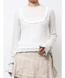 lace layered long tee