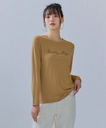 レディースレタリングベーシックTシャツ-CEZG5151B0X