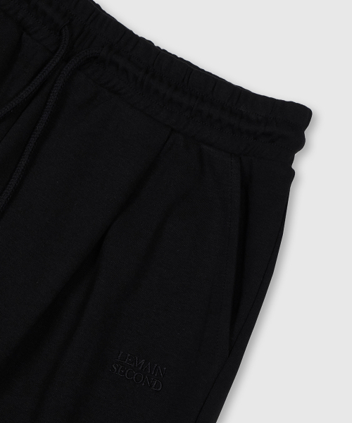 LEMAIN SECOND（リメインセカンド）の「[2PACK] ONE-TUCK WIDE SWEAT PANTS - BLACK (FLEECE ver)（スウェットパンツ・レディース・その他・SMALL/MEDIUM/LARGE/X-LARGE/XX-LARGE）」の9枚目の写真