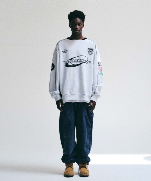 Retriever Club（レトリーバークラブ）の「HOWLING SOCCER CREWNECK [MELANGE GRAY]（スウェット・レディース・その他・MEDIUM/X-LARGE）」の2枚目の写真
