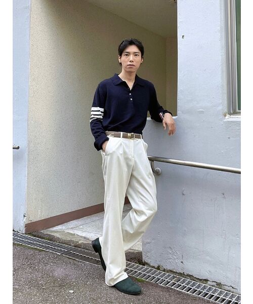 MUSINSA STANDARD（ムシンサスタンダード）の「ワイドヒドゥンバンディングスラックス[クリーム]（スラックス・メンズ・その他・28/29/32/30/31/33/26/27/40/38/42/36/34）」の15枚目の写真