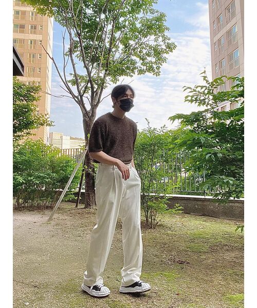 MUSINSA STANDARD（ムシンサスタンダード）の「ワイドヒドゥンバンディングスラックス[クリーム]（スラックス・メンズ・その他・28/29/32/30/31/33/26/27/40/38/42/36/34）」の16枚目の写真
