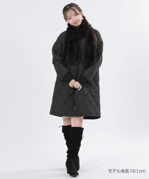 デイジーキルト中綿 ブルゾン（ノーカラーコート）｜MARY QUANT