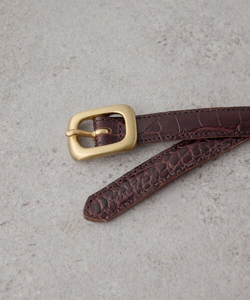 Whim Gazette（ウィムガゼット）の「【Hoaw.】型押しナローベルト（ベルト・レディース・ダークブラウン/ブラック・FREE）」の9枚目の写真