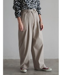 FIL DE FER（フィルデフェール）の「麻ポリストライプ　丸カン付キパンツ（その他パンツ）」