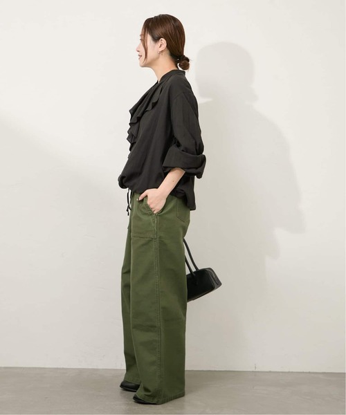 JOURNAL STANDARD（ジャーナルスタンダード）の「《WEB限定追加3》ボイルストライプフリルブラウス（シャツ/ブラウス・レディース・ブラック・FREE）」の3枚目の写真