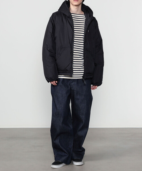 GYMPHLEX（ジムフレックス）の「Gymphlex | ナイロン フードダウンジャケット MEN（ダウンジャケット/コート・メンズ・ブラック/チャコール・M/L）」の18枚目の写真