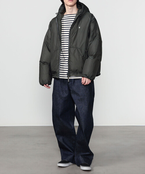 GYMPHLEX（ジムフレックス）の「Gymphlex | ナイロン フードダウンジャケット MEN（ダウンジャケット/コート・メンズ・ブラック/チャコール・M/L）」の12枚目の写真