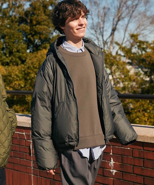 GYMPHLEX（ジムフレックス）の「Gymphlex | ナイロン フードダウンジャケット MEN（ダウンジャケット/コート・メンズ・ブラック/チャコール・M/L）」の13枚目の写真