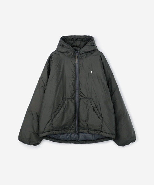 GYMPHLEX（ジムフレックス）の「Gymphlex | ナイロン フードダウンジャケット MEN（ダウンジャケット/コート・メンズ・ブラック/チャコール・M/L）」の3枚目の写真