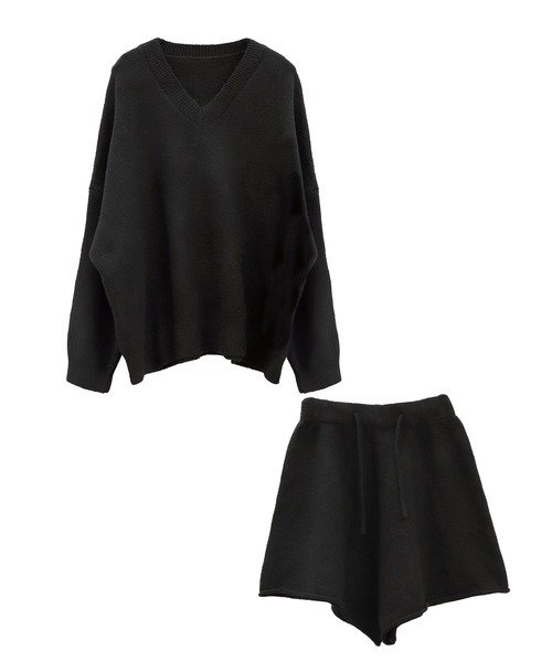Vネックニットセットアップ(chiica select) / 2点セット セーター