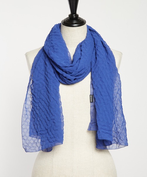 gomme（ゴム）の「シュリンクドットストール（ストール/ショール・レディース・ブルー/グレイッシュベージュ/ブラック・FREE）」の9枚目の写真