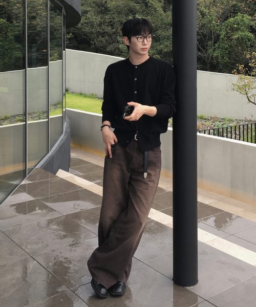 JUAN HOMME(ジュアンオム)の「リファインドワイドデニムパンツ(リブドブラウン)(デニムパンツ・メンズ・その他・SMALL/MEDIUM/LARGE)」の6枚目の写真