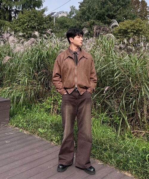 JUAN HOMME(ジュアンオム)の「リファインドワイドデニムパンツ(リブドブラウン)(デニムパンツ・メンズ・その他・SMALL/MEDIUM/LARGE)」の7枚目の写真