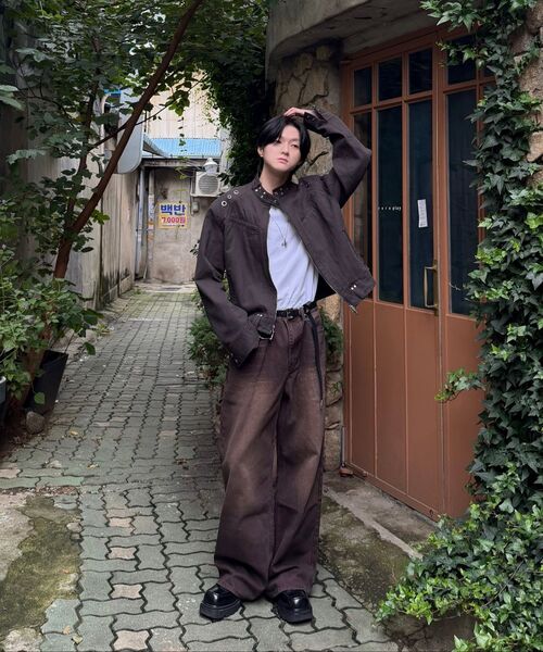 JUAN HOMME(ジュアンオム)の「リファインドワイドデニムパンツ(リブドブラウン)(デニムパンツ・メンズ・その他・SMALL/MEDIUM/LARGE)」の8枚目の写真