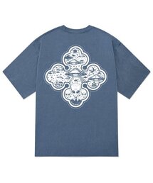 KTPN0130 UFO ピグメント半袖Tシャツ - ブルー