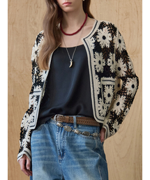 GRANCY】Damage Boucle Knit Cardigan / ダメージデザインブークレ