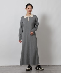 LAKOLE | ポロニット長袖ワンピース / 622321(ワンピース)