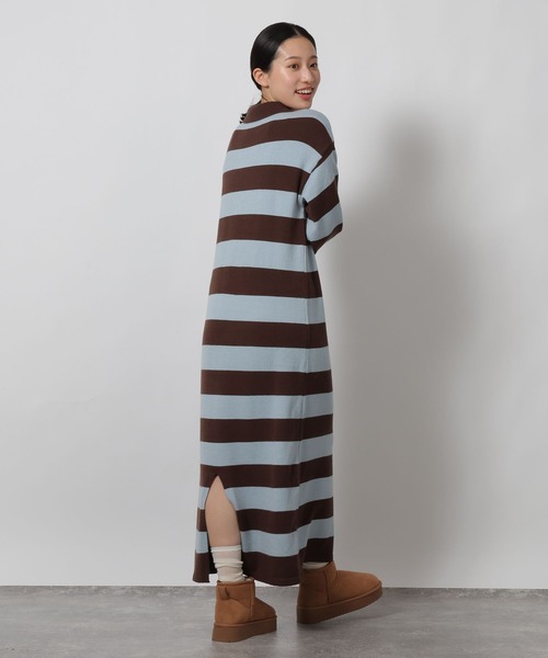 LAKOLE（ラコレ）の「ポロニット長袖ワンピース / 622321（ワンピース・レディース・ブラック/モカ/グレー・FREE）」の15枚目の写真