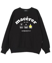 マセレオーバーサイズドロップショルダースウェット_ブラック