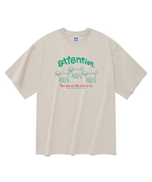 RADINEO(ラディネオ)の「アテンション 半袖Tシャツ ベージュ(Tシャツ/カットソー・メンズ・その他・LARGE/MEDIUM/SMALL/X-LARGE)」の1枚目の写真