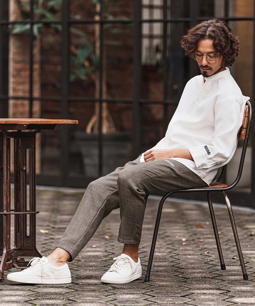 felkod(フィルコッド)の「mp14431-Linen Like Fabric Easy Pants イージーパンツ(F26S180)(その他パンツ・メンズ・ブラック/グレイッシュベージュ・S/M/L)」の8枚目の写真