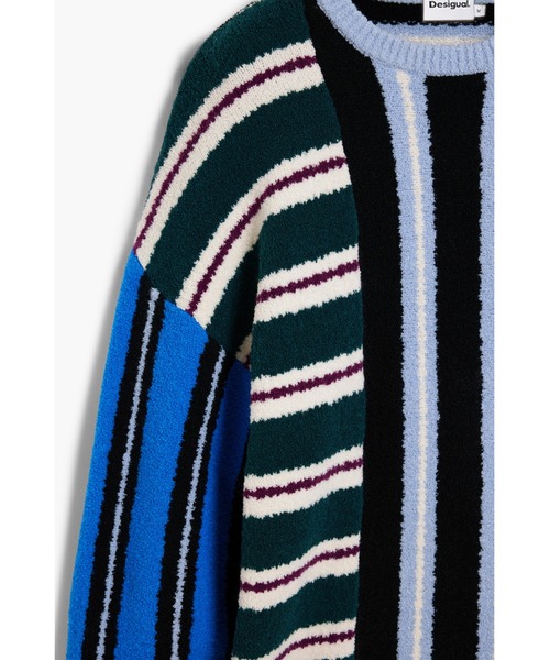 Desigual（デシグアル）の「マルチストライプセーター（ニット/セーター・メンズ・ブルー・S/L/M/XL）」の3枚目の写真