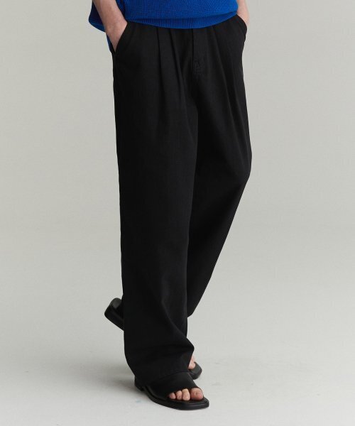 DECET(デケト)の「Dawn 2Pleats Wide Pants DCPT007Black(デニムパンツ・レディース・その他・34/32/30/26/28)」の3枚目の写真