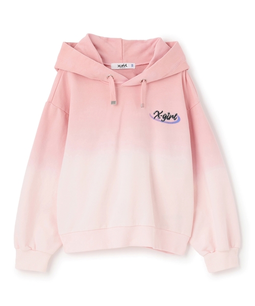 X-girl Stages（エックスガールステージス）の「グラデーション染めパーカー（パーカー・キッズ・ピンク/ラベンダー・130cm/120cm/140cm）」の9枚目の写真