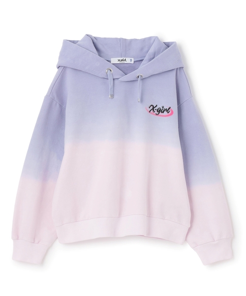 X-girl Stages（エックスガールステージス）の「グラデーション染めパーカー（パーカー・キッズ・ピンク/ラベンダー・130cm/120cm/140cm）」の10枚目の写真