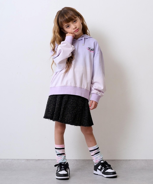X-girl Stages（エックスガールステージス）の「グラデーション染めパーカー（パーカー・キッズ・ピンク/ラベンダー・130cm/120cm/140cm）」の14枚目の写真