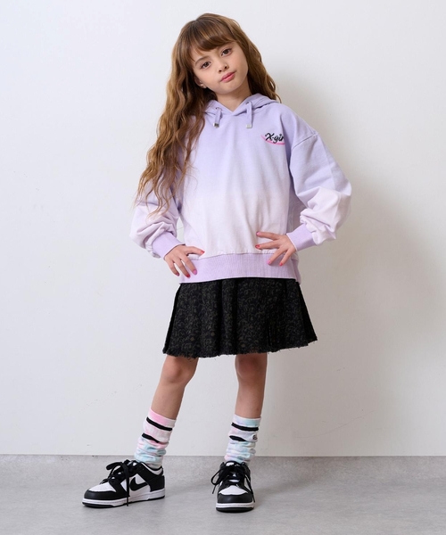 X-girl Stages（エックスガールステージス）の「グラデーション染めパーカー（パーカー・キッズ・ピンク/ラベンダー・130cm/120cm/140cm）」の15枚目の写真