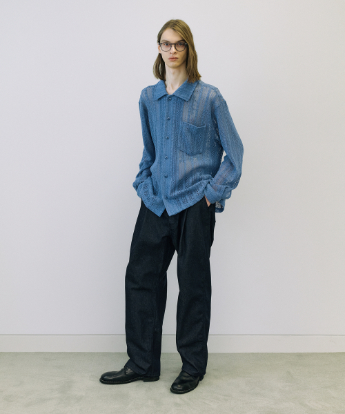 ENDOOR（エンドア）の「Crochet shirts (blue)（シャツ/ブラウス・メンズ・その他・1）」の5枚目の写真