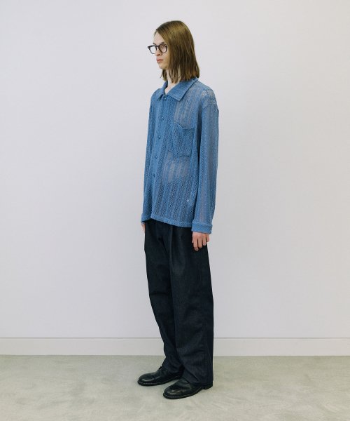 ENDOOR（エンドア）の「Crochet shirts (blue)（シャツ/ブラウス・メンズ・その他・1）」の6枚目の写真