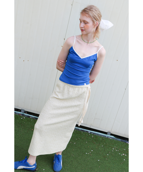 POEV(ポエブ)の「Melange Knit Long Skirt - Sage Green(スカート・レディース・その他・FREE)」の3枚目の写真