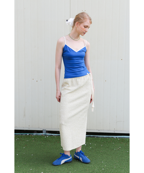 POEV(ポエブ)の「Melange Knit Long Skirt - Sage Green(スカート・レディース・その他・FREE)」の6枚目の写真
