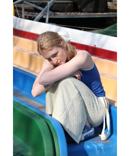 POEV(ポエブ)の「Melange Knit Long Skirt - Sage Green(スカート・レディース・その他・FREE)」の8枚目の写真
