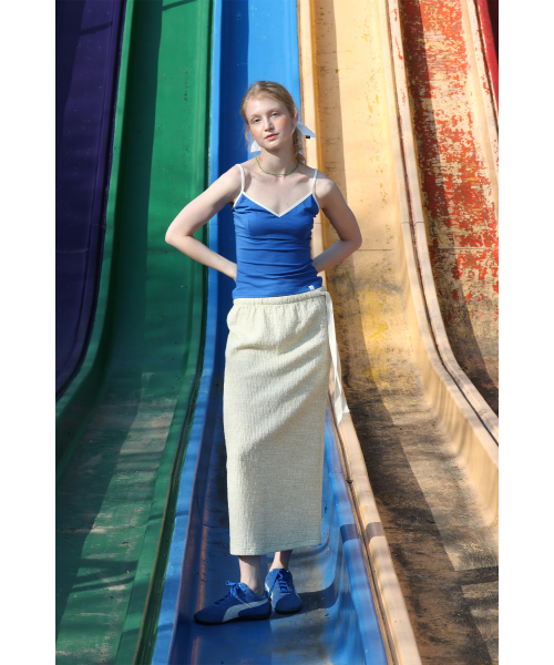 POEV(ポエブ)の「Melange Knit Long Skirt - Sage Green(スカート・レディース・その他・FREE)」の9枚目の写真