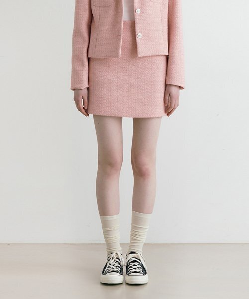 ADAUL(アダウル)の「エラツイードミニスカート - ピンク(スカート・レディース・その他・SMALL/MEDIUM)」の1枚目の写真