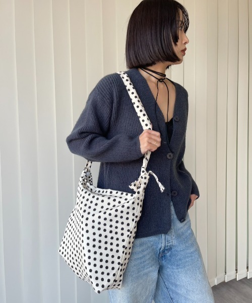 AMAIL(アマイル)の「Dot Tote Bag(トートバッグ・レディース・アイボリー/ブラック・FREE)」の18枚目の写真