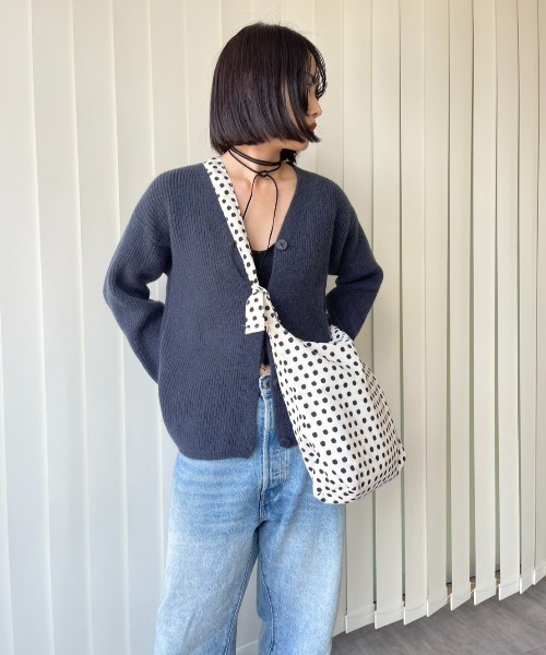 AMAIL(アマイル)の「Dot Tote Bag(トートバッグ・レディース・アイボリー/ブラック・FREE)」の17枚目の写真