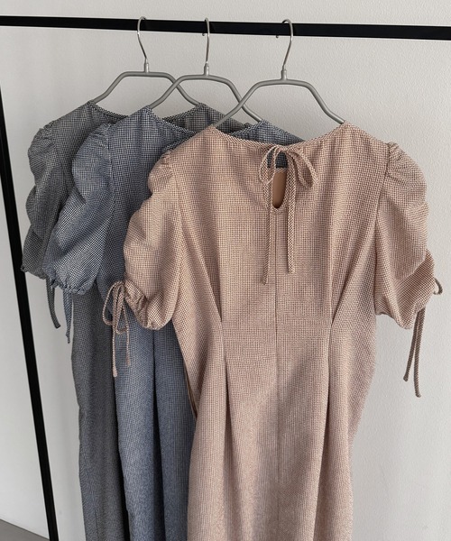 callautia(カラウティア)の「パフスリーブリボンワンピース(ワンピース・レディース・ネイビー/ベージュ/ブラック・SMALL/MEDIUM/LARGE)」の20枚目の写真