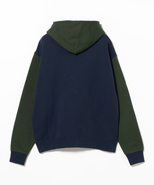 PEACE & QUIET(ピースアンドクワイエット)の「Museum of Peace & Quiet / UNIVERSITY PANEL HOODIE(スウェット・メンズ・ネイビー・M/L/XL)」の6枚目の写真