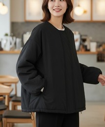 BY THE BAY（バイザベイ）の「ブルゾン/ノーカラードローコード付きジャケット（ブルゾン）」