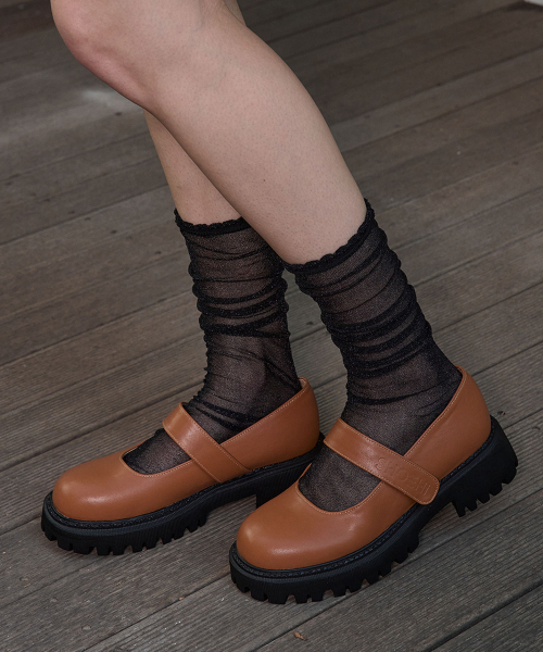 SHOEHI（シューハイ）の「バディベルクロメリージェインローファー_L2314(6Colors)（バレエシューズ・レディース・ブラック/ダークブラウン/アイボリー/ライトブラウン/ライトカーキ/Brick・23cm/23.5cm/24cm/24.5cm/25cm/22.5cm）」の12枚目の写真