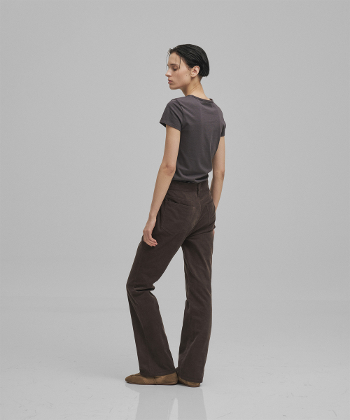 ANOTHER OFFICE WOMEN(アナザー オフィス ウーマン)の「w. Light Corduroy Bootcut Pants (Charcoal Brown)(その他パンツ・レディース・その他・36/34)」の4枚目の写真