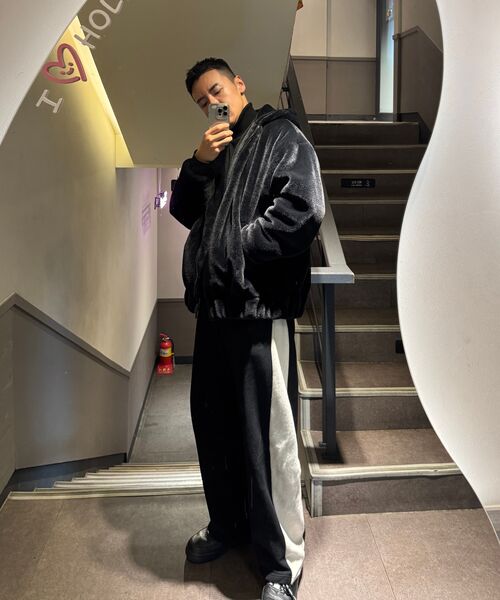 INEXCIS(イネクシス)の「Reverse Pleat Wide Pants (Black)(スウェットパンツ・メンズ・その他・FREE)」の9枚目の写真