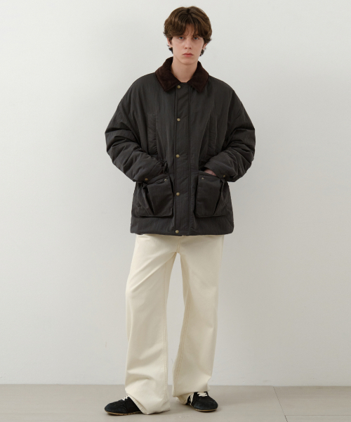 WEDNESDAY OASIS（ウェンズデーオアシス）の「[アトリエエディション] ヘリテージパディッドジャケット_CHARCOAL(WC25-OT06)（ダウンジャケット/コート・メンズ・チャコール・MEDIUM/LARGE）」の3枚目の写真